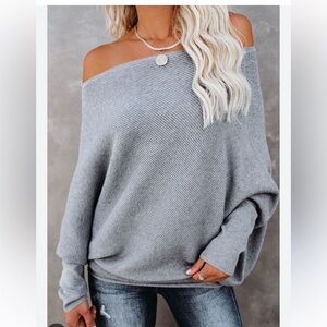 Bundle of 4: VICI All That Ribbed Cashmere Blend Off The Shoulder Sweaters
